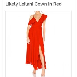 Likely Leilani gown in scarlet sz 2 NWT